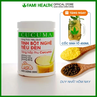 Tinh Bột Nghệ Tiêu Đen Tăng Hấp Thu Curcumin Giảm Viêm Loét Dạ Dày Viêm Khớp Tăng Sức Đề Kháng Cucuma hộp 330g