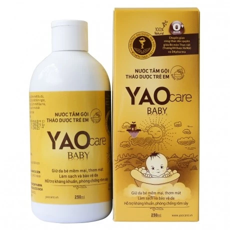 Combo 7 YAOCARE BABY tặng 1 YAOCARE BABY nước tắm chống rôm sảy, hăm tã an toàn cho trẻ sơ sinh