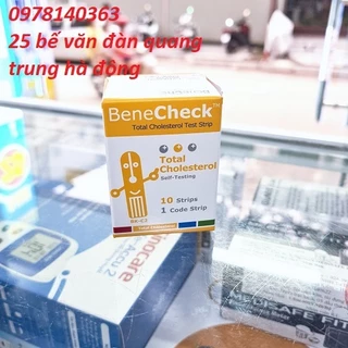 Hộp 10 Que thử Cholesterol (mỡ máu) Benecheck Plus