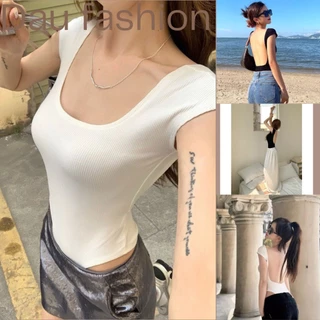 Áo body liền thân cổ vuông gợi cảm hiện đại sexy,Áo bao lỗ thoáng mát phong cách thời thượng trẻ trung Dau Fashion