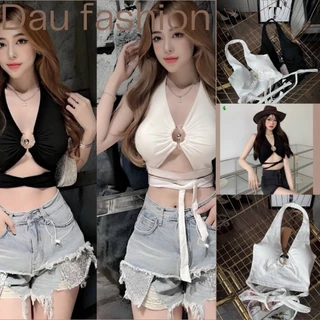 Áo croptop kiểu yếm dây quấn eo cực sexy trẻ trung đầy cá tính ôm body cực xinh Dau Fashion