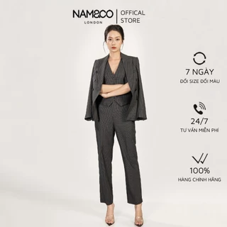 Quần dài  ống đứng nữ Namandco công sở có túi 2 bên  thanh lịch  size S M L màu ghi đậm, ghi nhạt NT0088-1