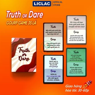 Bộ bài Truth Or Dare 35 lá vui vẻ chơi cùng bạn bè, Drinking Game Thật hay Thách bài uống rươu bia