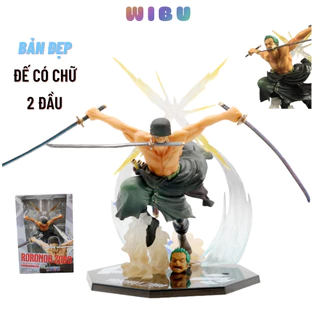 Mô hình Zoro One Piece figure F.zero có 2 đầu hàng cao cấp đế có chữ tên nhân vật R.Zoro cao 18cm có hiệu ứng đặc biệt