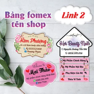 Bảng Fomex tên Shop chụp ảnh sản phẩm MS 26-50