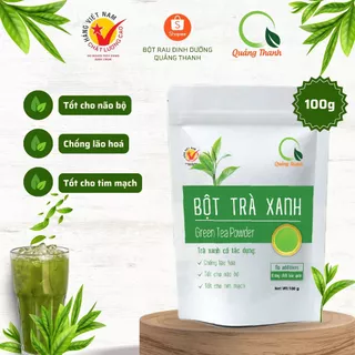 Bột Trà Xanh Quảng Thanh - Gói 100g - Tốt cho tim mạch và máu, ngăn ngừa lão hoá, làm đẹp