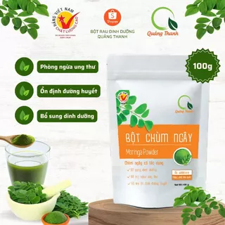 Bột Chùm Ngây Quảng Thanh - Gói 100g - Ngăn ngừa ung thư, giúp ổn định đường huyết