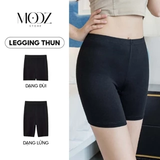 Quần legging lửng ngố, Quần đùi legging nữ thể thao thun co giãn 4 chiều