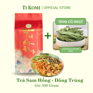 Trà Sam Hồng Đông Trùng - Trà Thanh Nhiệt Thanh Lọc Mát Gan An Thần Dễ Ngủ Hỗ Trợ Đau Dạ Dày