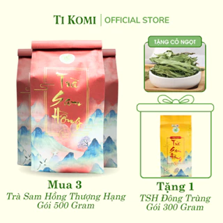 Trà Sam Hồng Thượng Hạng (COMBO 3) Trà Thanh Nhiệt Thanh Lọc Mát Gan An Thần Dễ Ngủ Hỗ Trợ Dạ Dày