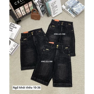 [ Đổ Sỉ: 125k/Chiếc ] Sỉ 1 Ri 3 Chiếc Size S,M,L Quần Ngố Jeans Nữ Thêu, Quần Ngố Khói Bò Nữ 2 Khuy - Mã 10-36