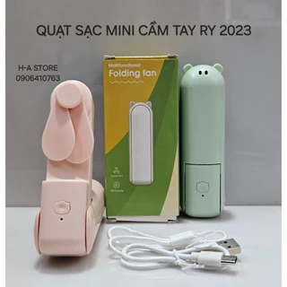 QUẠT SẠC MINI CẦM TAY RY 2023 GẤP GỌN ⚠ không vừa sạc vừa xài ⚠