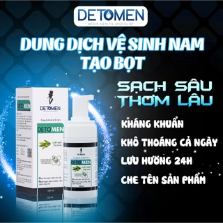 Dung Dịch Vệ Sinh Nam Detomen Nano Bạc Ngăn Ngừa Hạt Ngọc Kháng Khuẩn Hương Bạc Hà 100ml