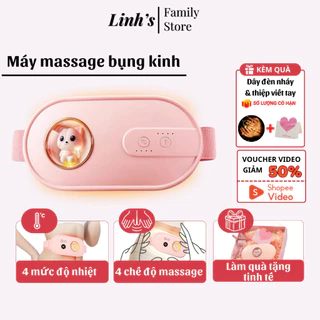 Máy massage chườm bụng kinh kèm đai giúp làm ấm giảm đau bụng kinh đa chức năng-set quà tặng bạn gái