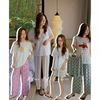 Combo Bộ Mặc Nhà Bộ ngủ Cotton DSTUDIO freesize họa tiết dễ thương mùa hè