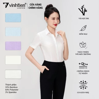 Áo Sơ Mi Nữ Ngắn Tay Vải Bamboo Slimfit 335 Vĩnh Tiến - Nhiều Màu