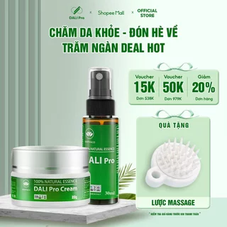 [Combo 2] Kem Bôi Da + Xịt Viêm Da DALI Pro Hỗ trợ giảm vảy nến, á sừng, hắc lào, chàm, nấm20g