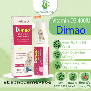 DIMAO Vitamin D3 dạng xịt, giúp hỗ trợ phòng ngừa thiếu Vitamin D, hỗ trợ hấp thu canxi và tăng chiều cao 25ml date 2026