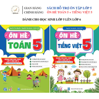 Sách - [ Dành cho học sinh từ lớp 5 lên lớp 6 ] - Combo 2 quyển ôn hè toán và tiếng việt 5