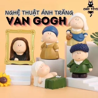 Mô hình tranh vẽ danh họa Van Gogh-Nghệ thuật ánh trăng-Dụng cụ Decor phòng, trang trí ôtô-Chic Toys-Đồ chơi vô tri