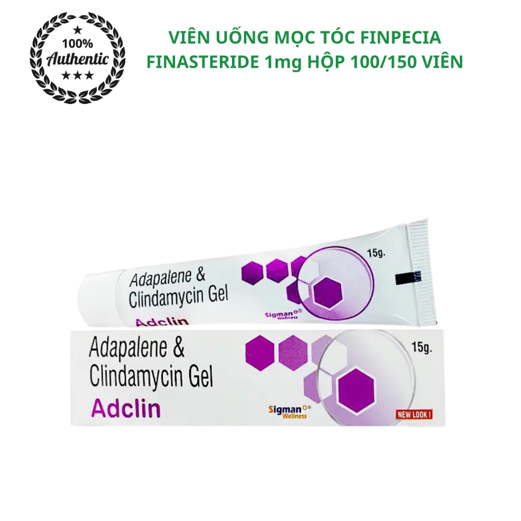 Gel Chấm Mụn Adclin Giảm Mụn Trứng Cá Hiệu Quả Adâplene & Clinda 15g