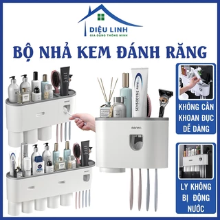 Bộ Nhả Kem Đánh Răng OneonTự Động, Kệ Để Đồ Phòng Tắm Cao Cấp Dieulinhshop