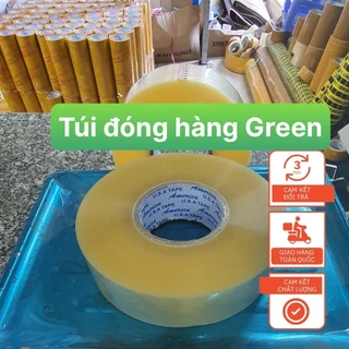 Băng dính 0.4 kg đóng hàng trong suốt ,vàng đục lõi mỏng