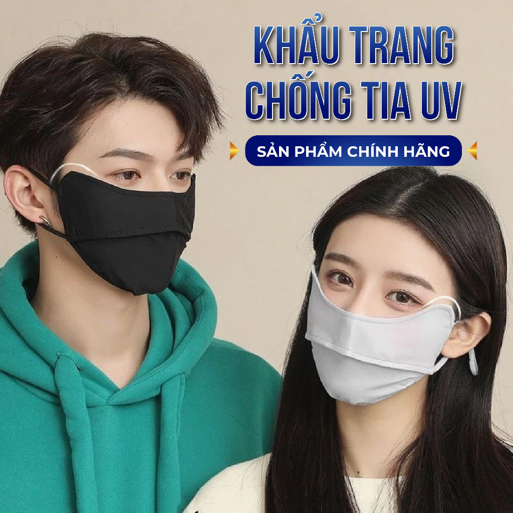 Khẩu trang chống tia UV, khẩu trang chống nắng UPF 50+ - Unisex