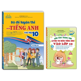 Sách - combo 2c Bộ đề luyện thi môn tiếng anh vào lớp 10+TAKE NOTE! Kiến thức luyện thi môn Tiếng Anh vào 10 (K lò xo)