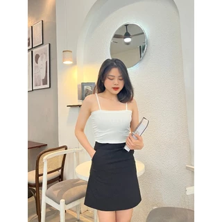 Áo hai dây nữ RUZA dáng croptop thun form ôm thời trang công sở PAP001, PAP002,