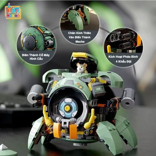 Đồ Chơi Lắp Ráp kiểu Lego Mô Hình Overwatch Wrecking Ball Hamster Mech Robot 12in1 Với 227 PCS Phát Triển Trí Tuệ Cho Bé
