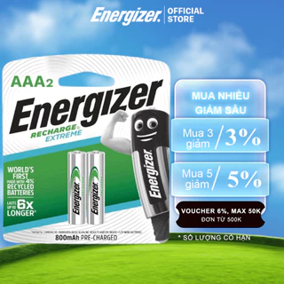 Pin sạc Energizer AAA 800mAh NH12E - vỉ 2 viên - Hàng chính hãng