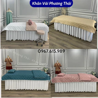 Tấm phủ cotton trần bông, drap spa, giường nail mi, phun xăm, kt 120*220cm