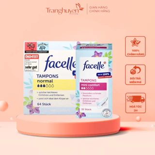 Băng Vệ Sinh Tampon Facelle Băng Vệ Sinh Dạng Nút Đầy Đủ Size Chuẩn Đức