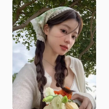 Khăn trùm đầu turban ren băng đô HOKO khăn trùm đầu mùa hè du lịch siêu xinh mẫu mới