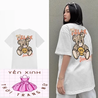 [NEW] Áo Thun Tay Lỡ SMILE, Áo phông unisex Form rộng Oversize, chất liệu Cotton,Yến Xinh SHOP