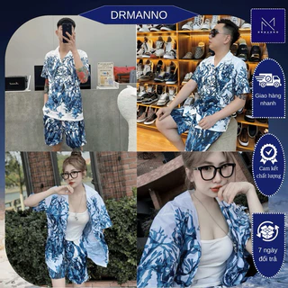 Bộ đồ nam cổ PoLo Pijama chất vải lụa họa tiết 3D SIÊU CHẤT - Bộ đồ nam nữ Hàng QC cao cấp (chuẩn hình ảnh 100%)