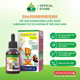 Vitamin FITOBIMBI D3K2 Dạng Nhỏ Giọt Giúp Bé Hấp Thu Calci Tăng Chiều Cao Xương Chắc Khỏe