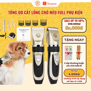 [GIÁ HUỶ DIỆT] Tông đơ cắt lông chó mèo full phụ kiện không dây- Vật dụng tỉa lông thú cưng Pet Grooming Hair Clipper