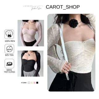 Áo ống cúp ngực hoạ tiết lạ phối khoác ngoài byy CarrotStore