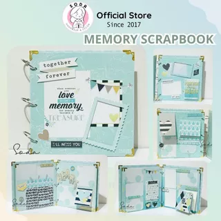 [Album ảnh Handmade] ❤️Scrapbook tông xanh Mint. Kỷ niệm❤️