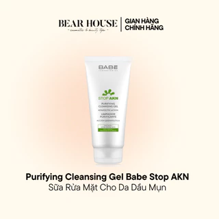 Sữa rửa mặt BABE Stop AKN Purifying Cleansing Gel cho da dầu mụn 200ml