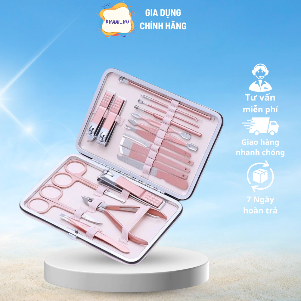 Bộ Bấm Móng Tay 18 Món Cao Cấp Nhỏ Gọn , Kìm Cắt Móng Tay Chân Làm Nail Sử Dụng Tại Nhà ( didooglt )