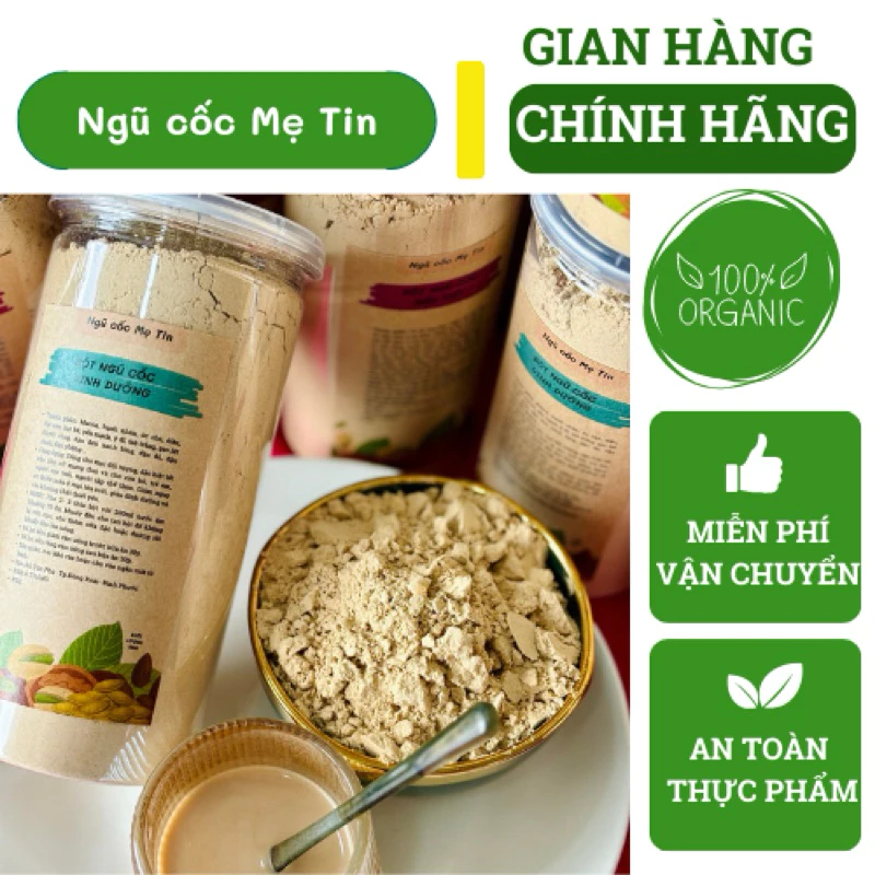 Ngũ cốc dinh dưỡng Mẹ Tin ( hộp 500gr) 14 loại hạt, tốt cho mọi đối tượng, đặc biệt là bà bầu và phụ nữ mang thai