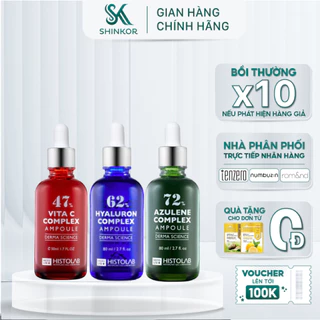 Serum cấp ẩm, phục hồi ,dưỡng trắng HISTOLAB Hyaluron complex 62%/ 47% Vita C Complex/ 72% Azulene/ 50% EGF 50ml