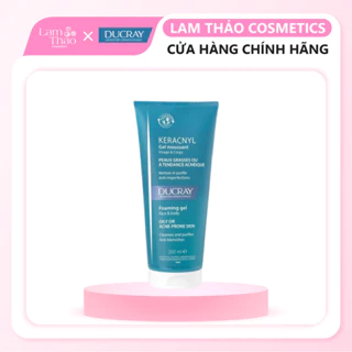 Gel Rửa Mặt Cho Da Nhờn Mụn Ducray Keracnyl Cleansing Gel