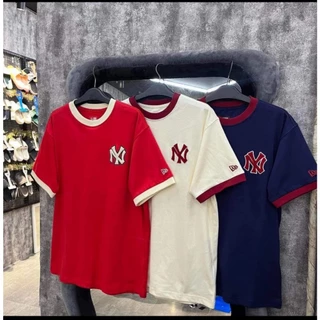 Áo Phông MLB NY Logo Thêu Xù Chất Liệu Cotton Cao Cấp Hottrend 2024 - Áo Thun MLB NY Thêu Xù Logo From Dáng Unisex