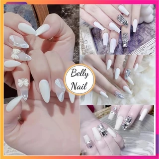 Bộ 24 móng tay giả kèm keo Belly Nail Nail Box móng tay giả