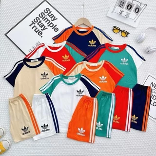 [MS43] Bộ cộc tay quần đùi thun adidas cho bé trai bé gái mềm mịn thoàng mát (5-15kg)