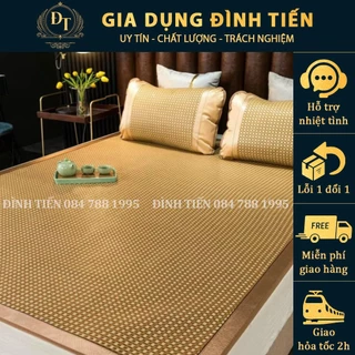 Chiếu Điều Hoà Sợi Mây Lót Lụa Cao Cấp Chiếu Có Chun Cài Góc Cao cấp Hàng Loại 1 [giadungdinhtien]